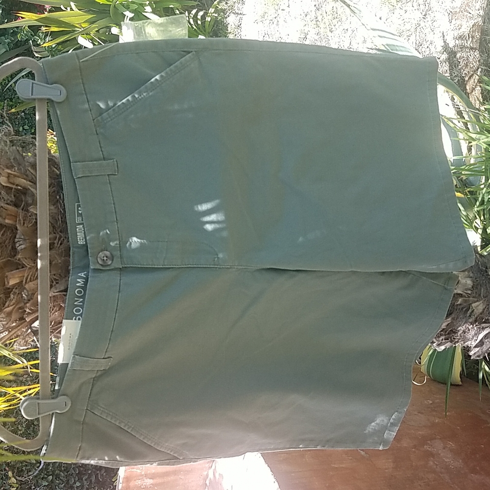 Olive Bermuda Shorts